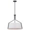 Nuvo Livingston 4-Light Pendant, E26 60W, Putty Gray, White Linen Fabric Shade 60/7668 - alternate 1